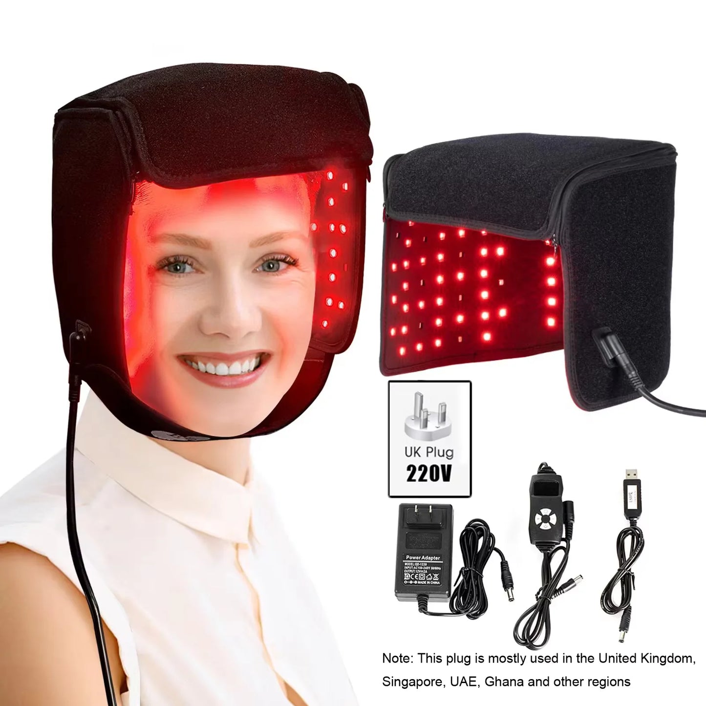 215Pcs Red Light Hair Regrowth Cap 660nm&850nm Near-infrared Light Reduces Oiliness Strengthen Hair Roots Anti-Hair Loss Hat