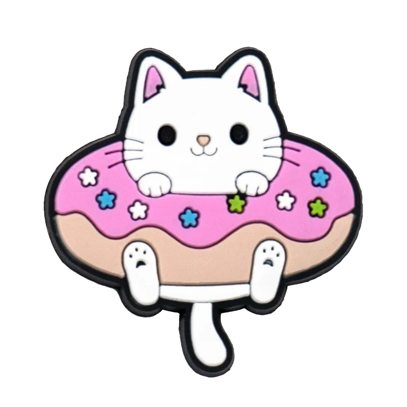1/100pcs Cat Pin for Shoe Sphinx Orange Cat Black Cat Cute Shoe Charms for Women Girl Kids Sandal Accessories Buckle Decorations