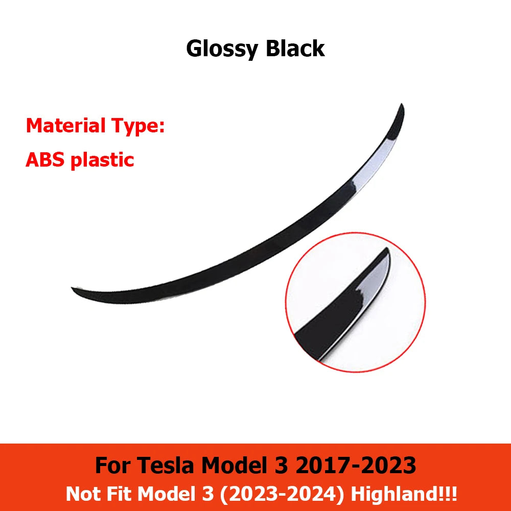 Car ABS Spoiler Carbon Fiber For Tesla Model 3 Highland 2025-2026 Original High-performance Exterior Model3 Model Y Accessories