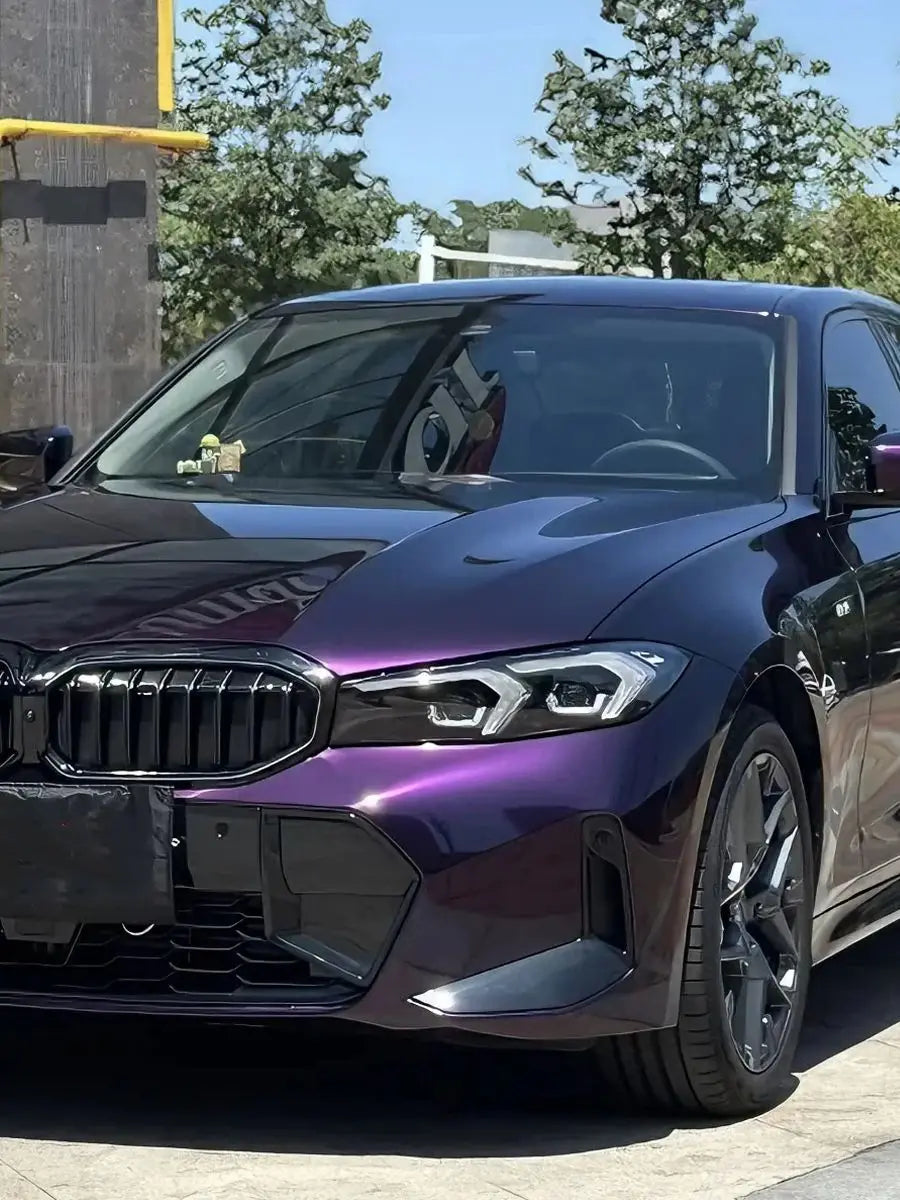 50CM PET Midnight Purple Car Vinyl Film Sticker Bubble Free Packaging Sticker Stretch Self-Adhesive Universal for Car Motorcycle