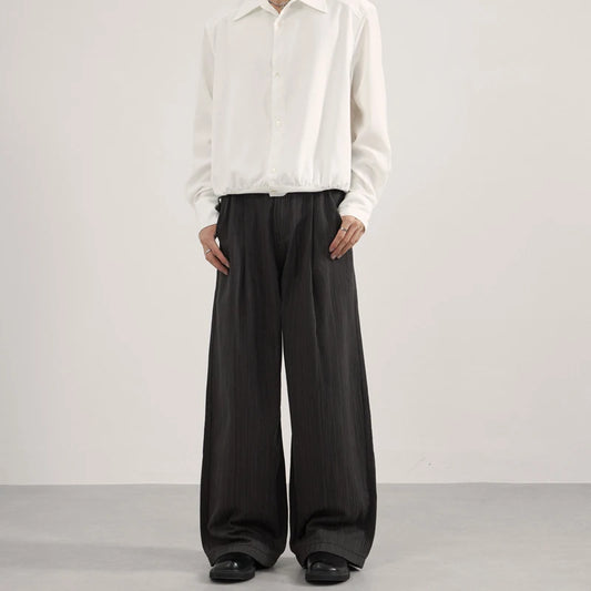Unisex Black White Stripe Baggy Pants Wide Leg Loose Fit Contrast Color Casual Streetwear Hip Hop Y2K Trousers Men Women Fashion