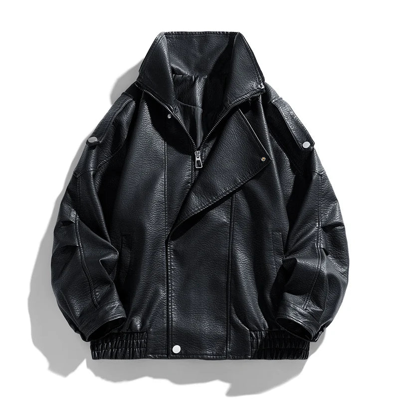 Autumn Winter New High Quality Outdoor Handsome Windproof Breathable Leather Jacket Comfortable Multi functional Trendy Jacket