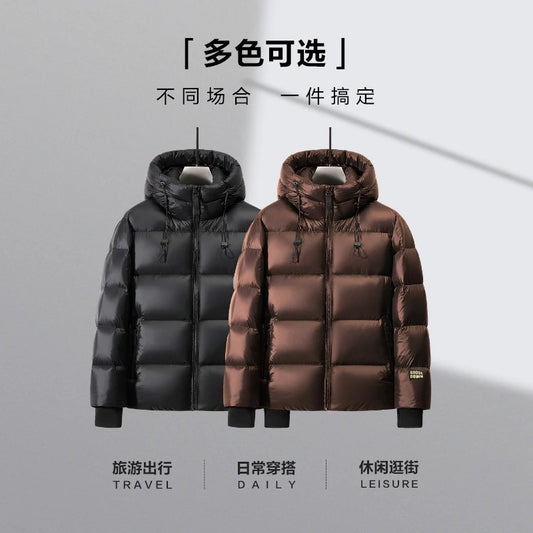 Really 90% Goose Down Coat Men Classic Winter Thick Warm Puffer Jacket Luxury Fashion Warm Hooded Goose Down Parkas Coat