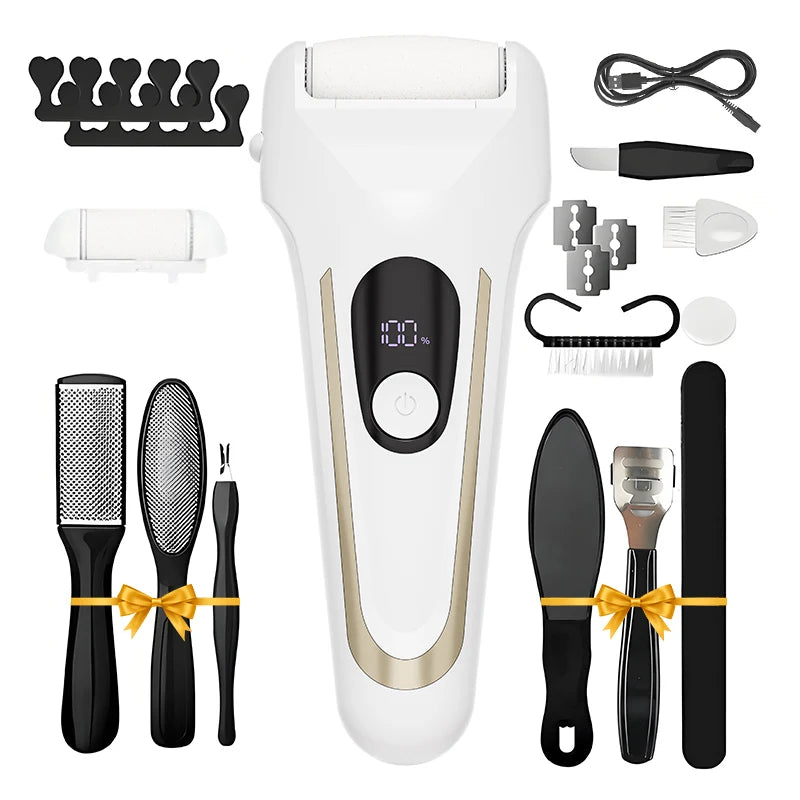 USB Powered Rechargeable Electric Foot Grinder Callus Remover with Adjustable Speeds for Men & Women's Pedicure