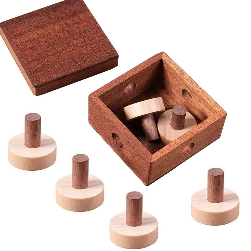 Impossible Curling Wooden Puzzles Box Very Difficult Brain Teaser Logic Games Educational Toys for Kids and Adults Novelty Gifts