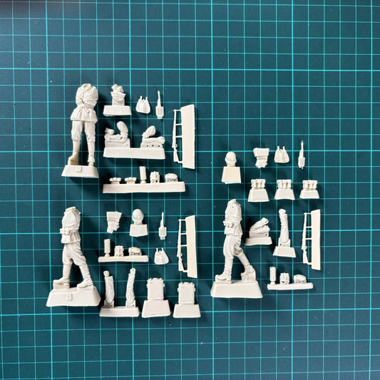 1/35 resin unpainted model kit, military theme, German soldiers (3 people) unassembled and unpainted GK