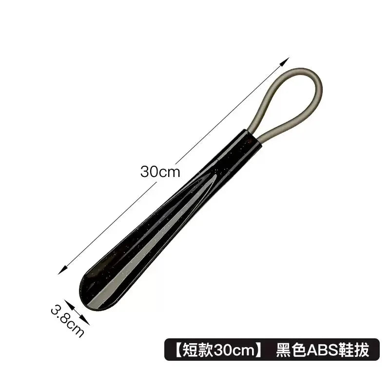 Long-Handled Plastic Shoehorn Shoe Slipper with Hanging Strap Lazy Person's Shoe Wearing Tool Convenient Shoe Extractor