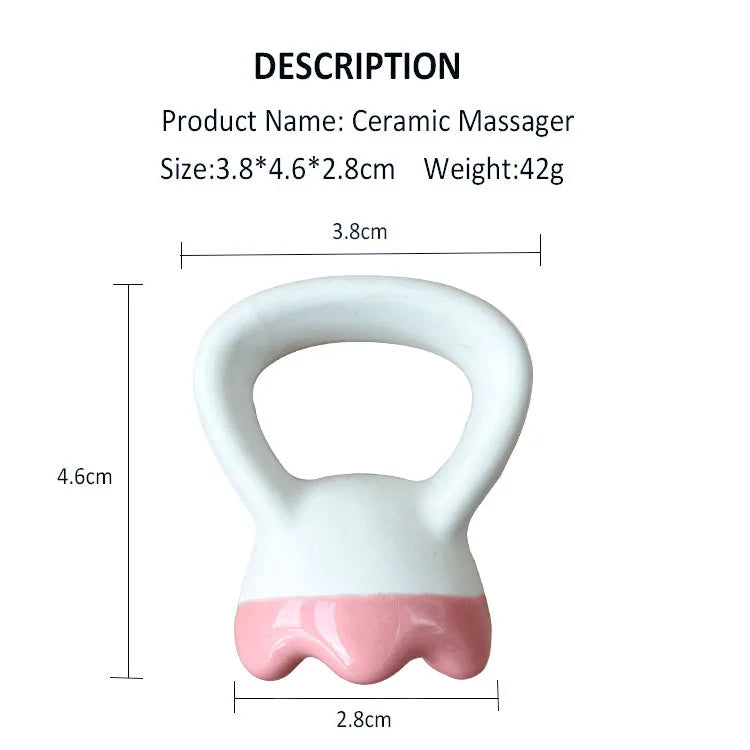 Massage Gua Sha Plate Ceramic Guasha Massage Board Ring Shape Skin Tightening Compact Ergonomic for Face Head Shoulder Knee
