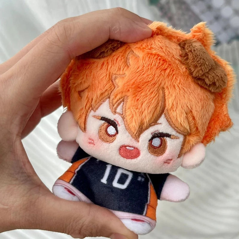 10cm Anime Action Figures Haikyuu Plush Toy Hinata Shoyo Keychain Tobio Kageyama Yu Nishinoya Bag Pendant Volleyball Fans Doll