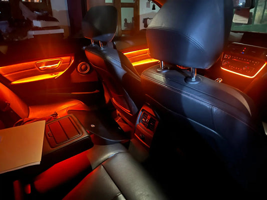 F30 F31 2 Colors Car Interior Door Trims Ambient Light LED Light Orange/Blue Color for Bmw 3 Series 2-color Ambient Light