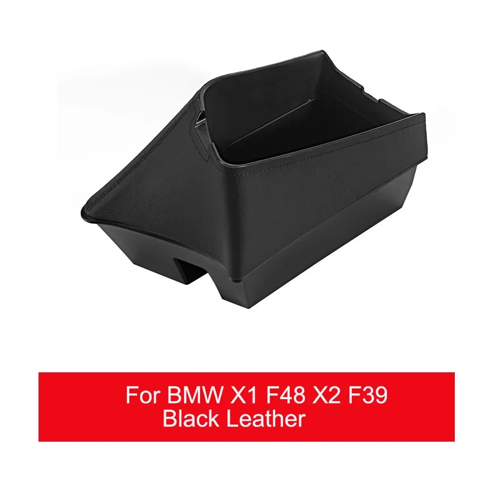 LHD Car Central Seat Armrest Box Console Storage Container Organizer Tray Interior For BMW X1 F48 X2 F39 2016-21 Car Accessories