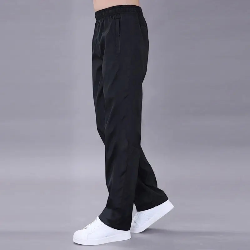 Thin Section Sweatpants Pants Male Spring Summer Casual Trousers Polyester Fiber Loose Plus Size Quick Drying Pants Sportwear