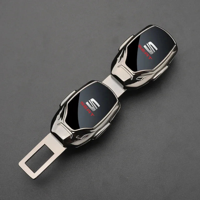 For Seat Leon FR Cupra Ateca Ibiza Arona Tarraco Alhambra Metal Car Seat Belt Clip Extension Plug Seatbelt Extender Accessories