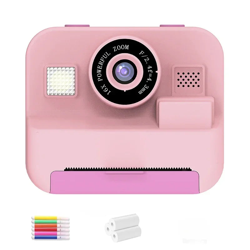 1080P Children Mini Digital Video Camera for Kids Learning Development Educational Thermal Instant Print Camera with 32G Card