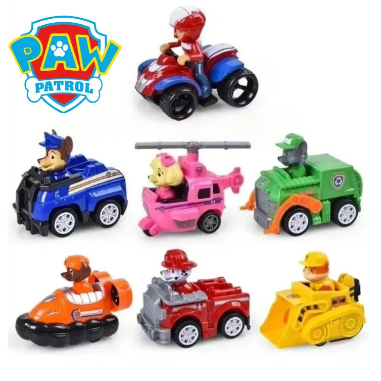 Paw Patrol Set of 9 Friction Cars with Removable Figures New Product Paw Patrol - 9 Friction Cars with Characters