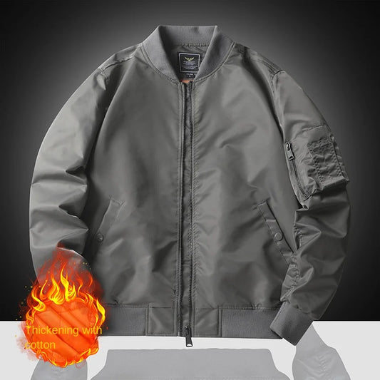 2025 New Cotton Cross border Flight Jacket Men's Thick Autumn/Winter Pilot Jacket Baseball Suit Large Size