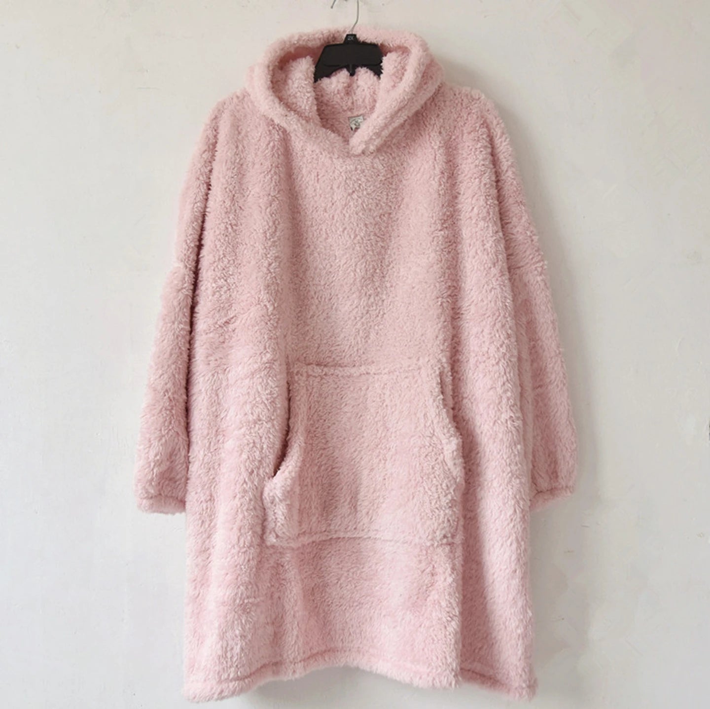 Unisex Thickened Coral Fleece Hooded Robe Winter Warm Comfortable Velboa Loose Fit Home Clothes Couple Matching Pajamas