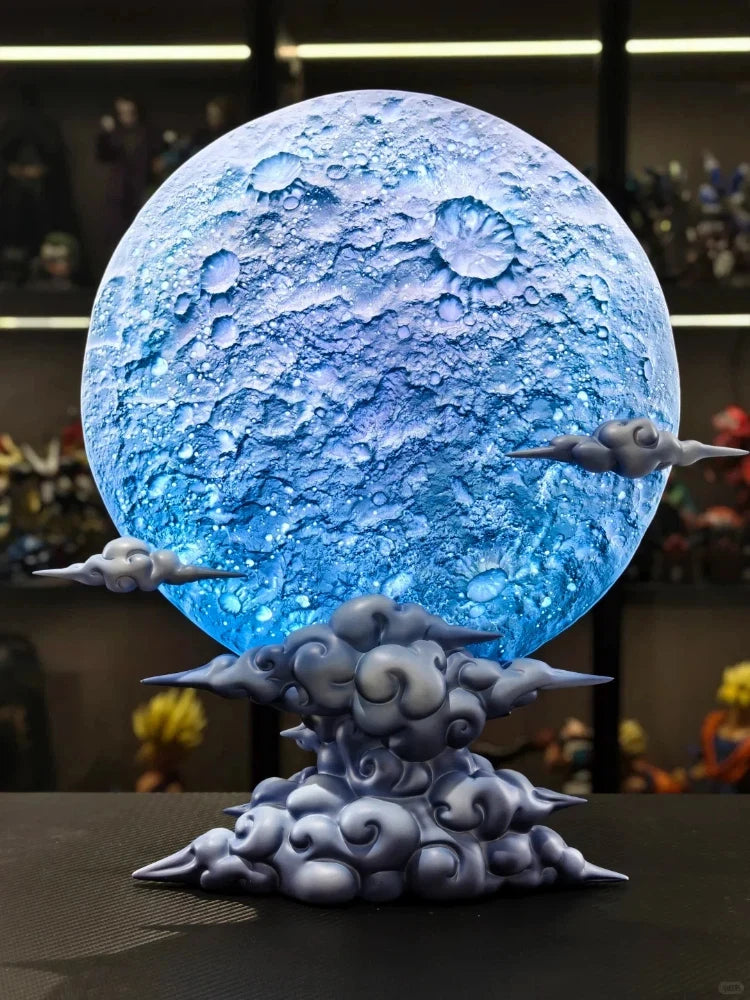 Jt Statue 39cm Dragon Ball Moon Anime Figure ABS LED Light Base Multi Color Changing Lamp Collection Model Toys Desktop Gifts