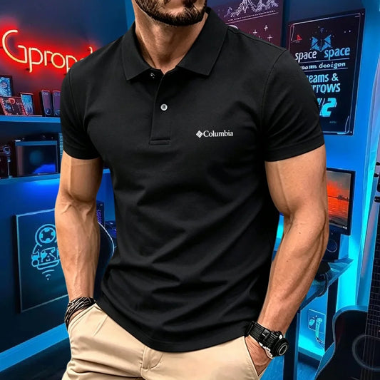 100% pure cotton 2026high-end brand men's short sleeve polo shirt summer fashion luxury logo embroidered golf top casual T-shirt