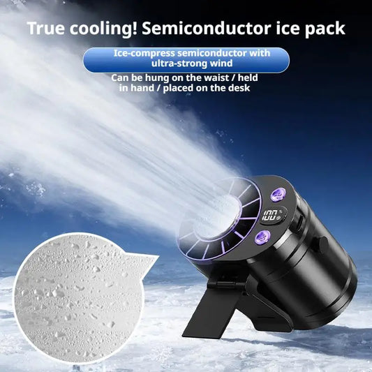 Portable Waist Mounted Fan Semiconductor Cooling Personal Air Conditioner 3000mAh Turbo Outdoor Working Cooling Fan