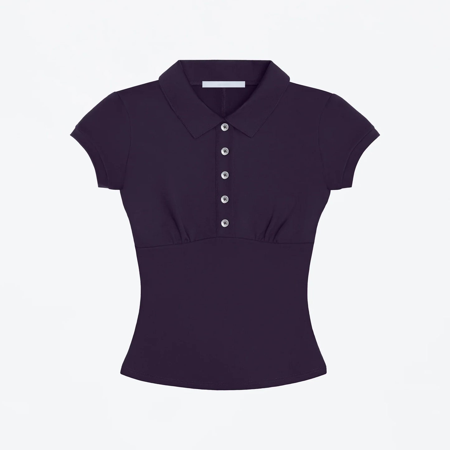 Tank Polo Collar Short-Sleeve T-Shirt, Slim-Fit Waist-Cinching Style, Slimming Hot Girl Style Crop Top, High-Elastic Slim-Fit Waist-Cinching Polo Shirt, Hot Girl Style for Layering or Wearing Alone