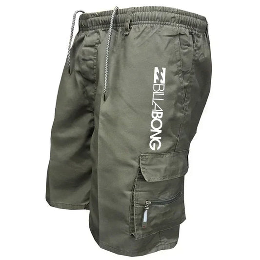 New Men's Fashion Multi-Pocket Cargo Shorts Loose Fit Basketball Sports Shorts Outdoor Running Casual Workwear Shorts