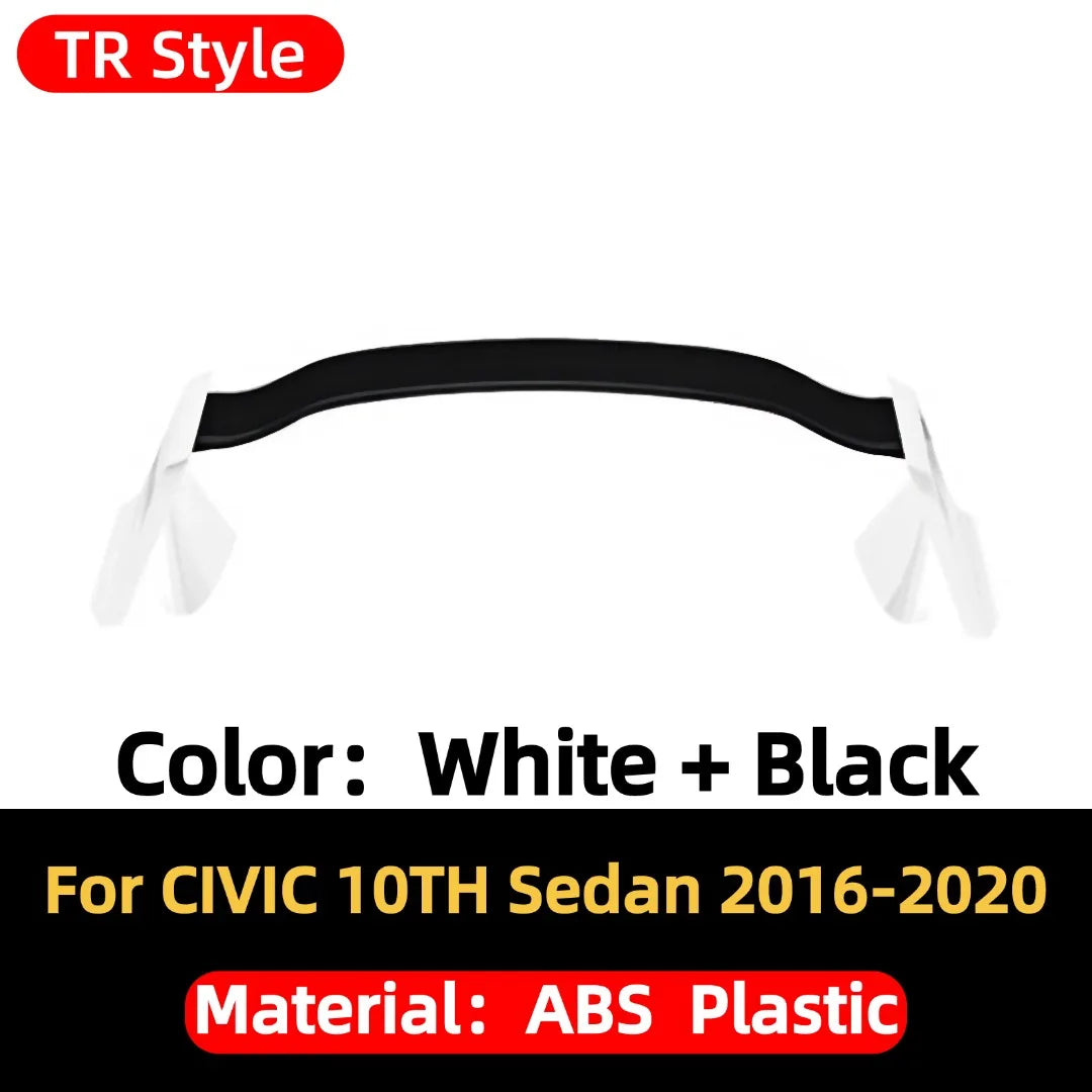 Racing Rear Trunk Spoiler Wing Tail Tuning Accessories Boot Lip Airfoil Body Kit For Honda Civic FC1 10th 4 Door Sedan 2016-2020