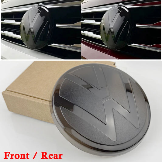Golf 6 Golf 7 Golf 7.5 Golf8 2pcs Front and Rear Emblem For VW Not Affect ACC Modified Black Label Flat Mirror Logo Cover Sticke
