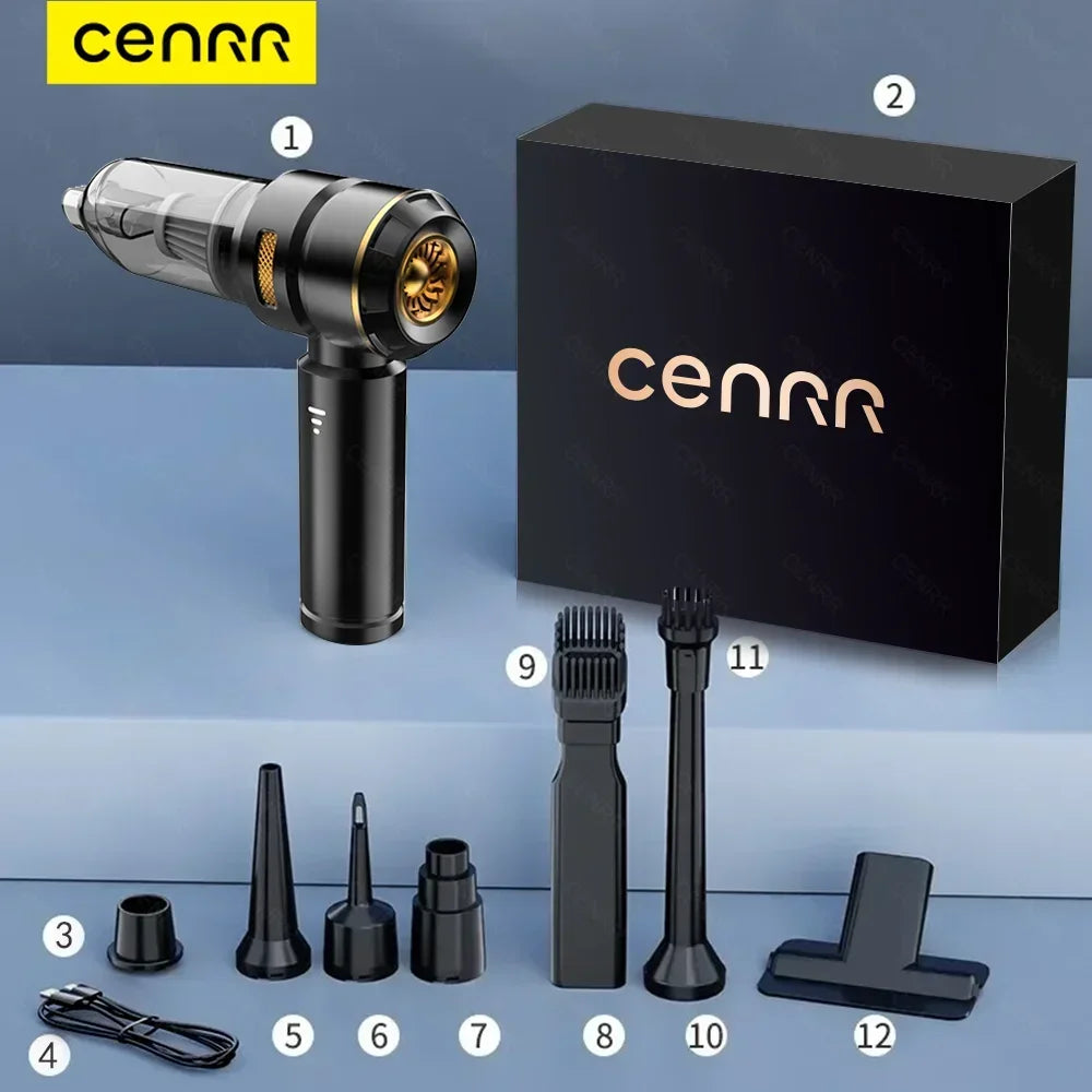 CENRR Car Vacuum Cleaner 998000PA Handheld Wireless Powerful Portable Vacuum Cleaner Home Appliance Cleaning Machine Car Cleaner