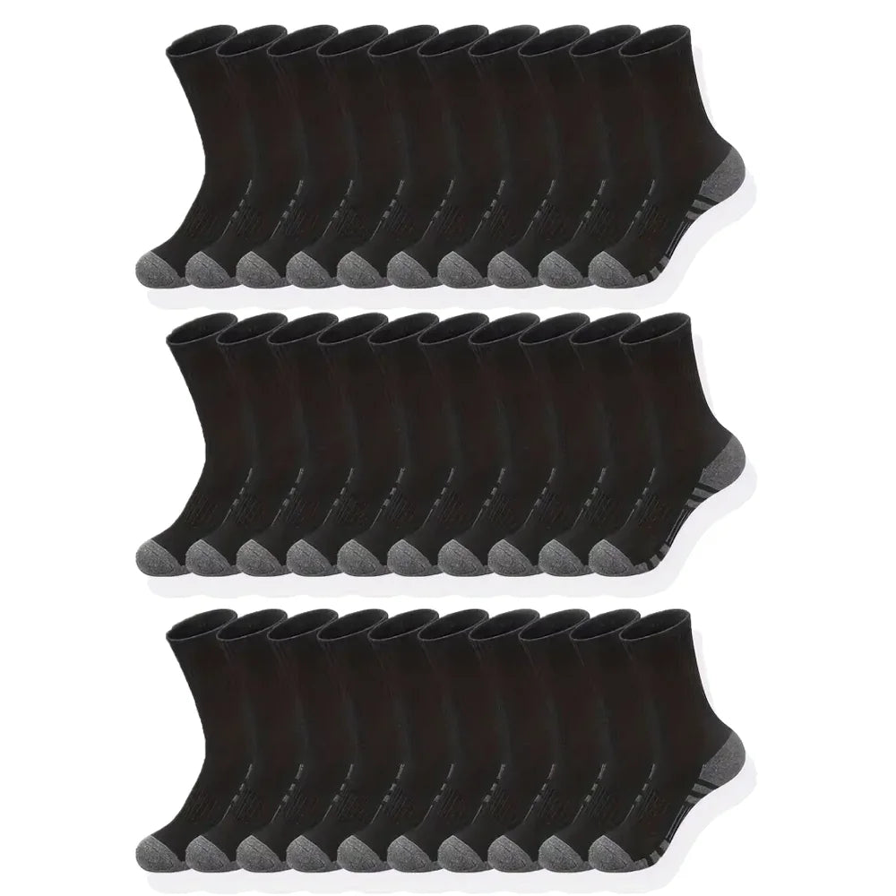 Men's Running Socks 10/30 Pairs Soft Comfortable Summer Sweat Wicking Breathable Basketball Sports Socks for Active Lifestyle