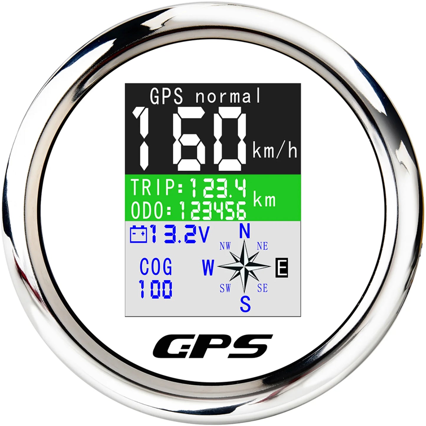 85mm Digital TFT Screen GPS Speedometer Odometer Voltage Car Gauge With GPS Antenna Waterproof Meter for 12V24V Boat Car Yacht