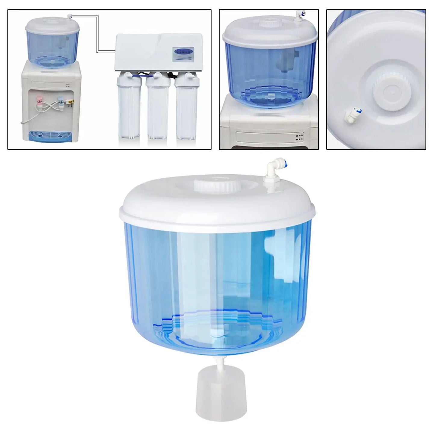 Portable 8L Water Dispenser Bucket with Float Valve Water Storage Container for Purifier System
