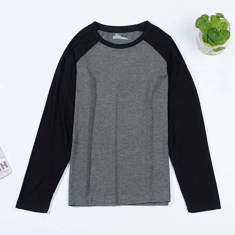 Men's Long Sleeved Plus Size Soft Loose Breathable Sleepwear Spring Summer Autumn and Winter Season Pajamas Home Wear Tpi Tops