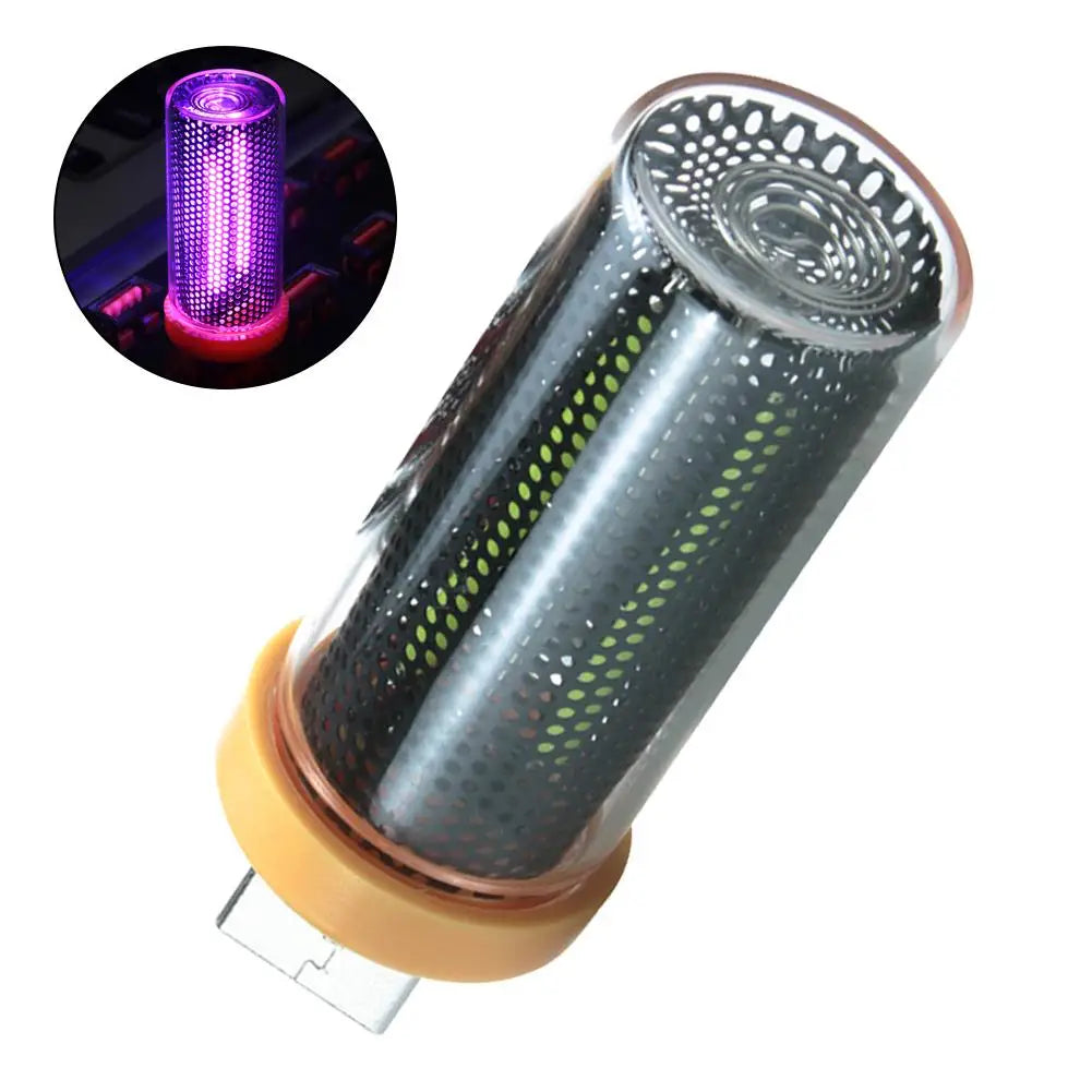 Car USB Night Light Touch Dimmable LED Plug-in Retro Portable Mini Glass Bottle Car Atmosphere Lamp For Bedroom Desk