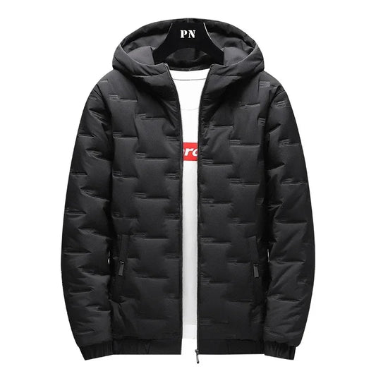 Fashion Winter Men's Padded Hooded Parkas Warm Clothes Trendy Down Cotton Puffer Jacket Loose Coats Thickened Warm Bread Jackets