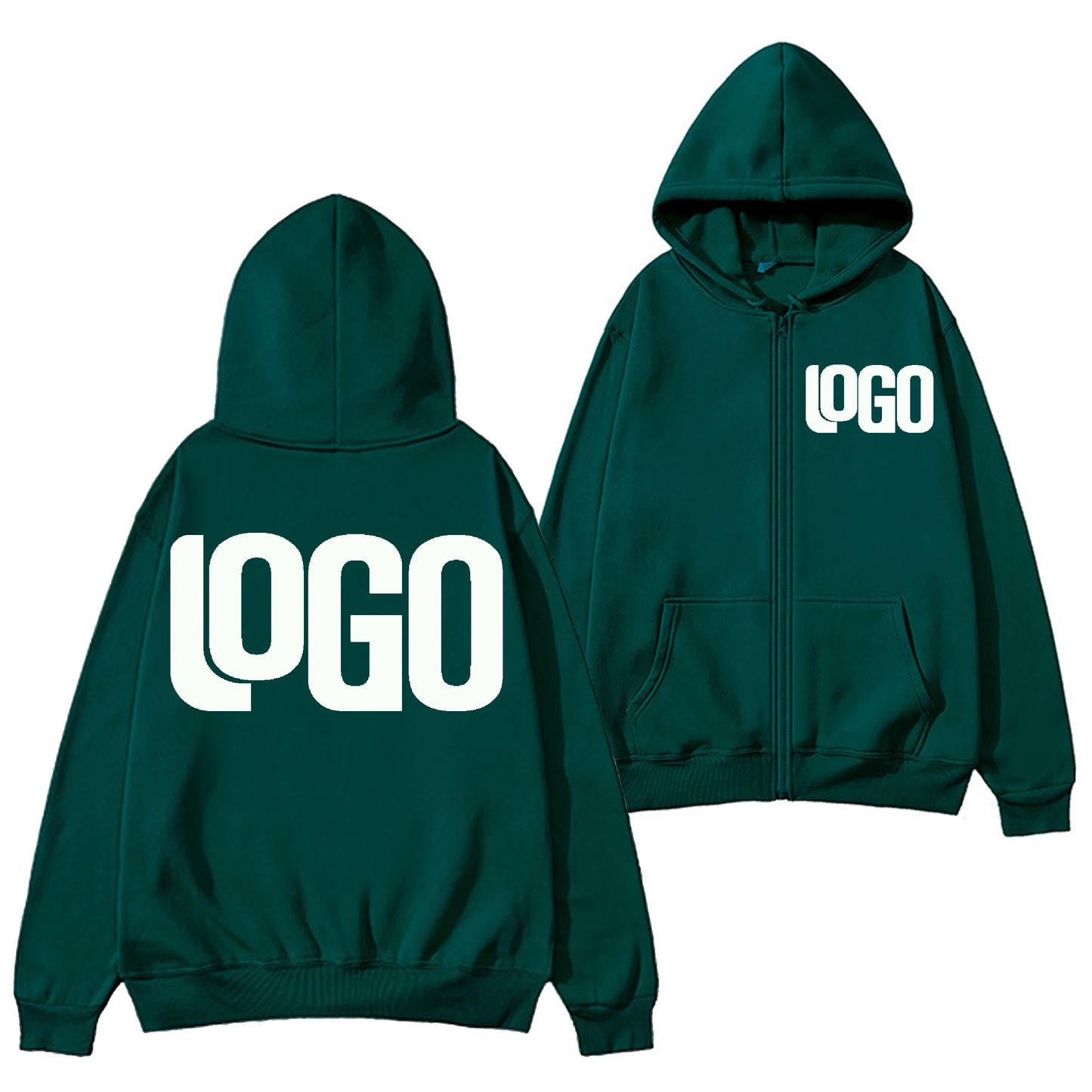 Zipper Hooded Cardigan Sweatshirt Jacket, New Fashion, Anytime, Anywhere Design Brand Logo/Custom Image Replication