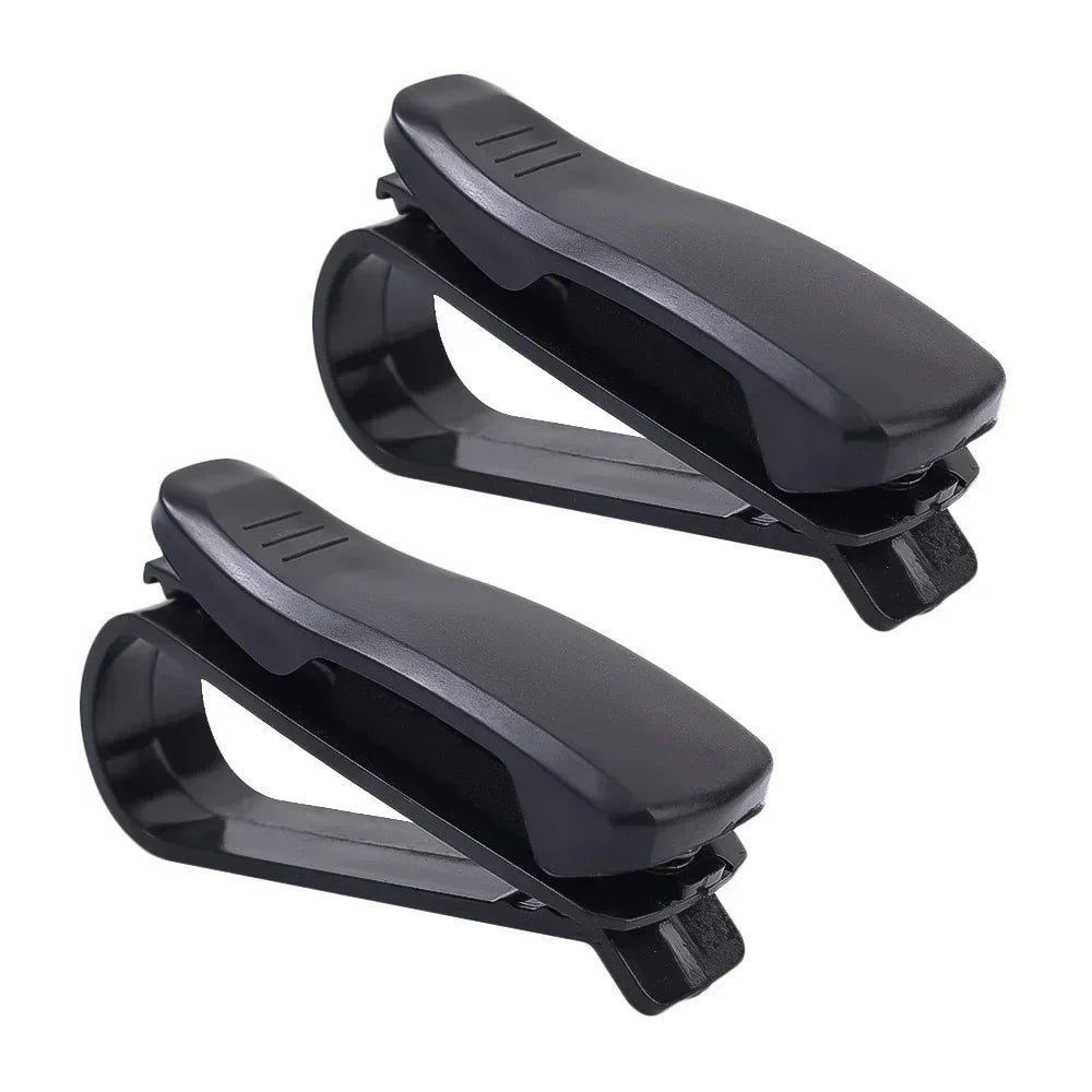 2/1pcs Auto Sun Visor Glasses Box Sunglasses Clip Card Ticket Holder Stand Universal Fastener Case Eyeglasses Car Accessories