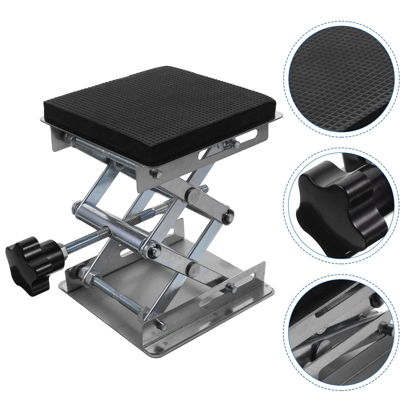 Stainless Steel Scissor Jack Platform Lab Support Lift Table Adjustable Height Laboratory Workbench Car Repair Tool Lifting