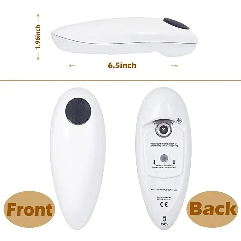 Easy Operate Electric Can Opener Multifunctional Jar Bottle Opener With Free Small Opener Battery Powered