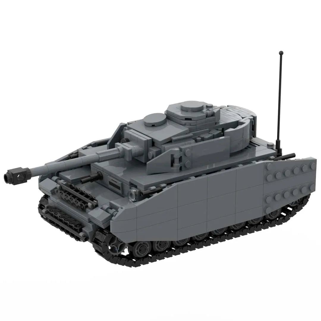 WW2 German Panzer IV Tank D F G J H Collection Building Blocks Set Military Armored Vehicle Bricks WWII PZ IV Model Toy Gift