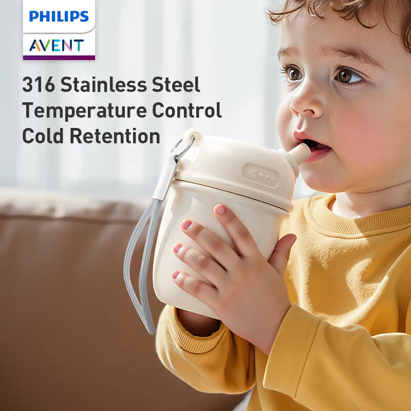 Philips Children's Insulated Cup 410ml kid's Insulated Cup Dual drinking design Double leak-proof protection 316 stainless steel