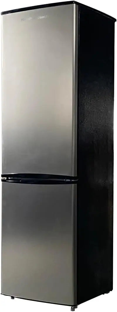 Compact 9.2 Cu Ft Refrigerator with Bottom Freezer, Stainless Steel