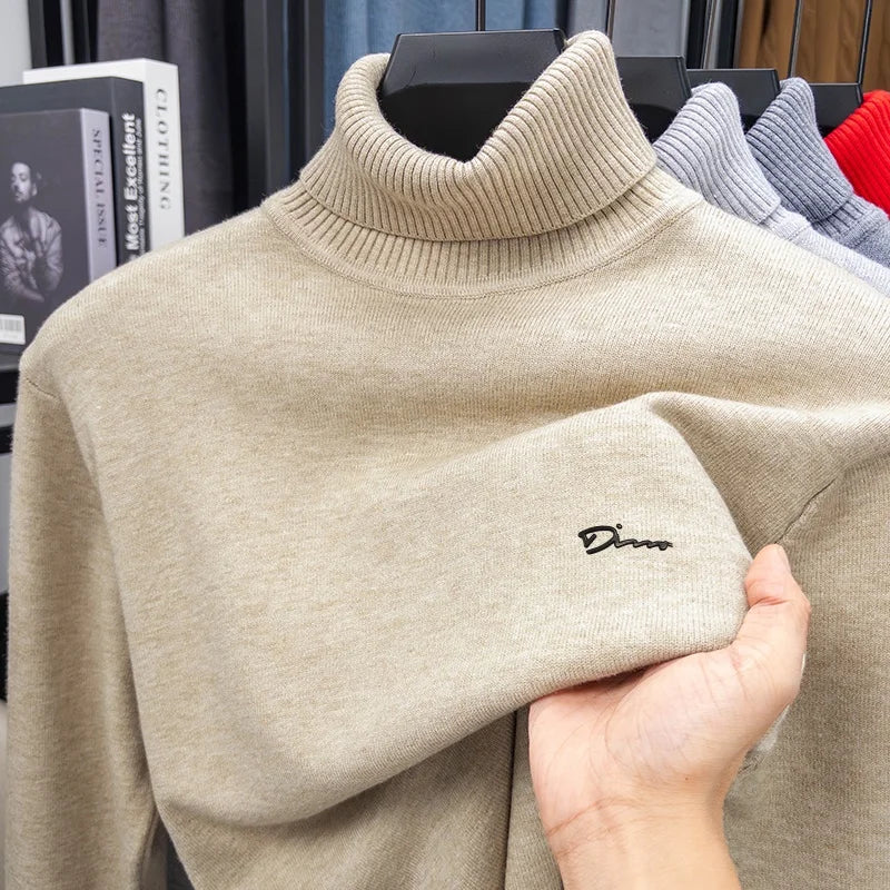 Luxury Brand Man Long-Sleeved Knitwear Letter Embroidery Cool Collar Spring British Style Sweater Business Fashion Mens Clothing