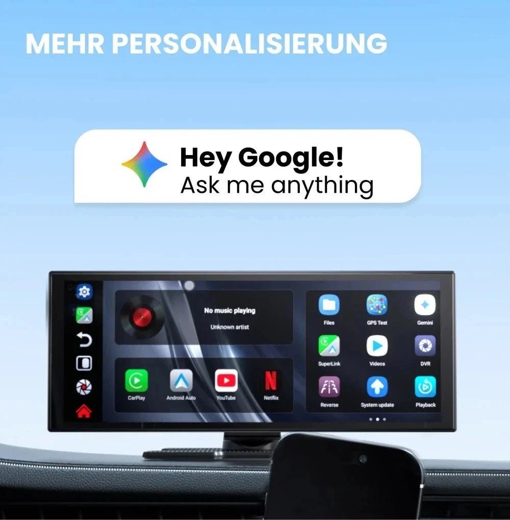 Ottocast Ottoscreen AI 11.4" Carplay Screen Wireless CarPlay & Android Auto 8-Core Split Screen For Netflix YouTube Google Store