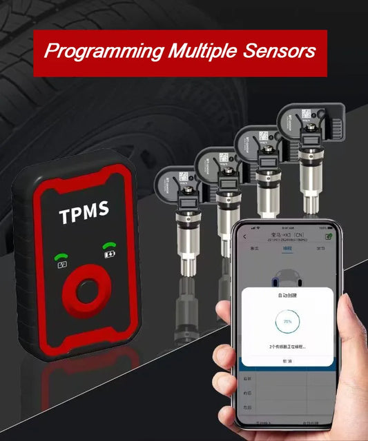 Universal programmable tpms sensor 315MHz +433MHz Programable TPMS Sensor Support Cell Phone Programing