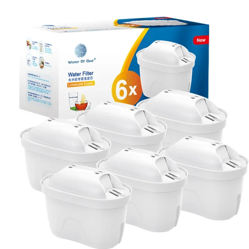 2PCS/6PCS For Brita Maxtra Water Filters Cartridge Limescale Chlorine Impurities Purify Kettle Activate Carbon Water Filter
