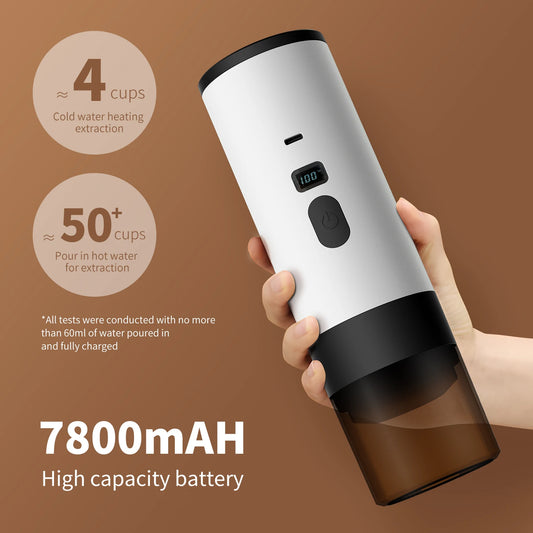 UURMI Portable Coffee Machine Wireless 3-in-1 for Ground Nespresso DolceGusto Capsule 15Bar 7800mAh Digital Display