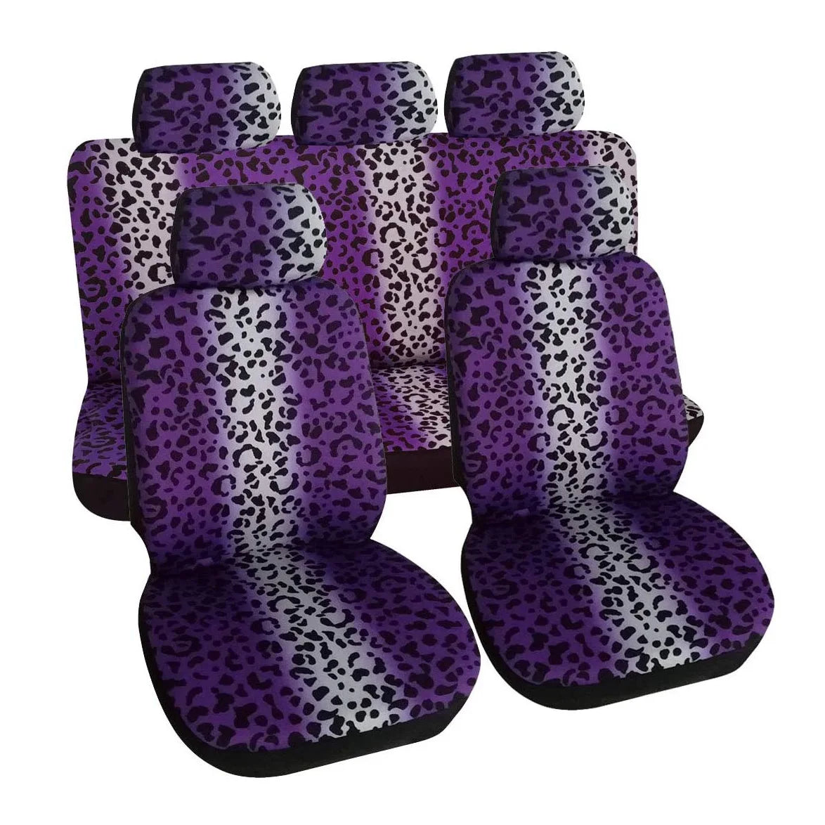 Fashion Leopard Print Car Seat Cover Full Surrounding Four Seasons Universal Breathable Non-slip Cushion Cover Car Interior