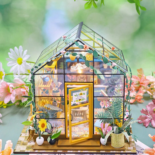 Mini DIY DollHouses Kit Flower House Handmade 3D Puzzle Assembly Building Toys Home Bedroom Decoration With Furniture Doll House