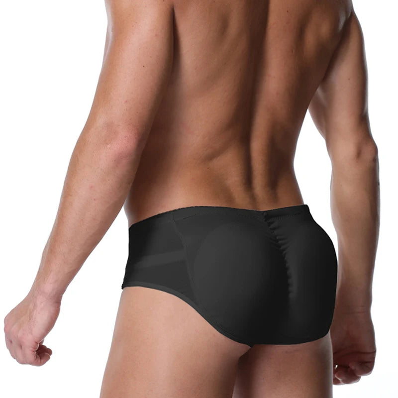 Mens Butt Lifter Padded Briefs Removable Pad Hip Enhancer Shaper Men Control Panties Underwear